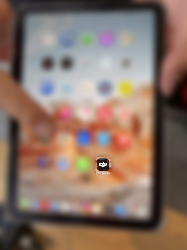 iPad miniのホーム画面にあるDJI Roninアプリのアイコン