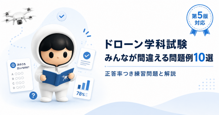 ドローン学科試験 みんなが間違える問題例10選｜正答率つき練習問題と解説
