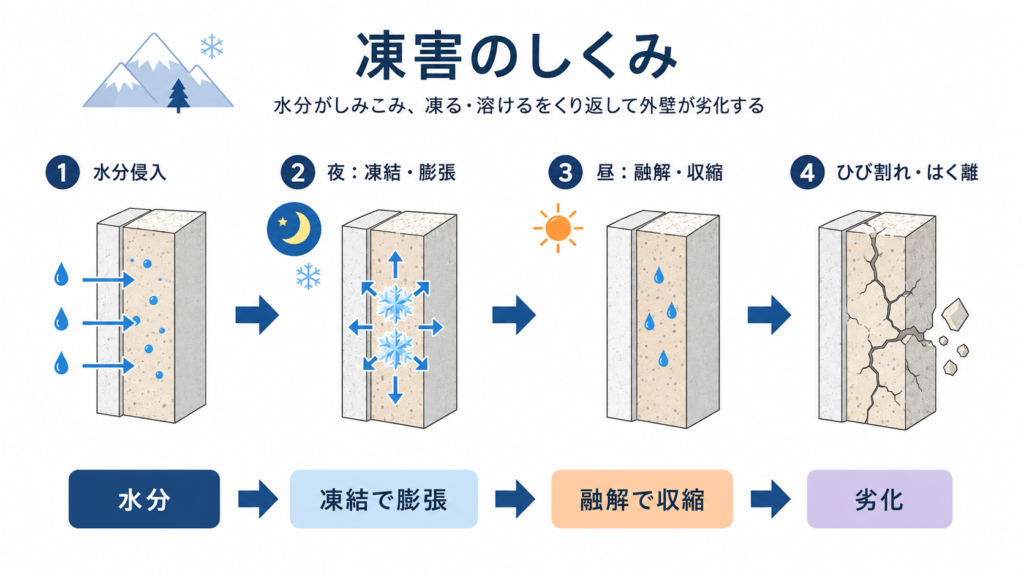 凍害のしくみの解説画像