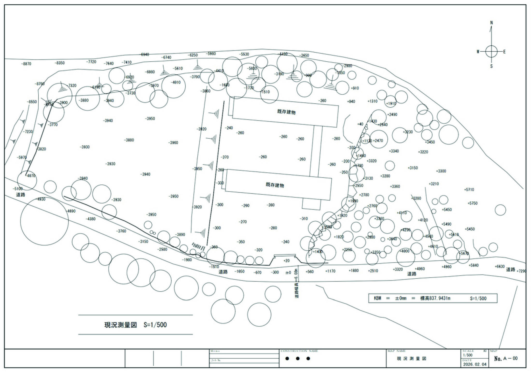 況図作成測量-1_ページ_1_画像_0002.jpgドローン測量データをもとにCADでトレースした現況図のサンプル