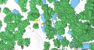 UAVドローン測量で得た点群データの分類分け